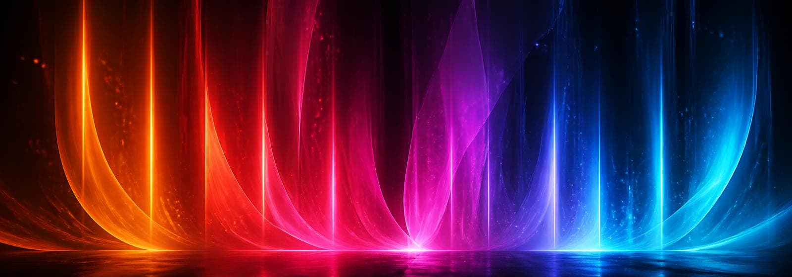 Abstract multicolour light composition representing image and video generation